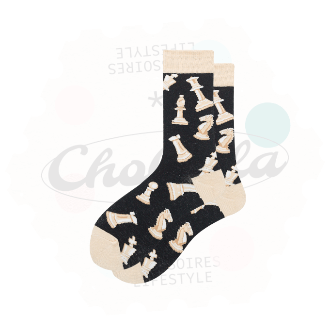 Chaussettes Fantaisie Jeu D'échecs - Chollala
